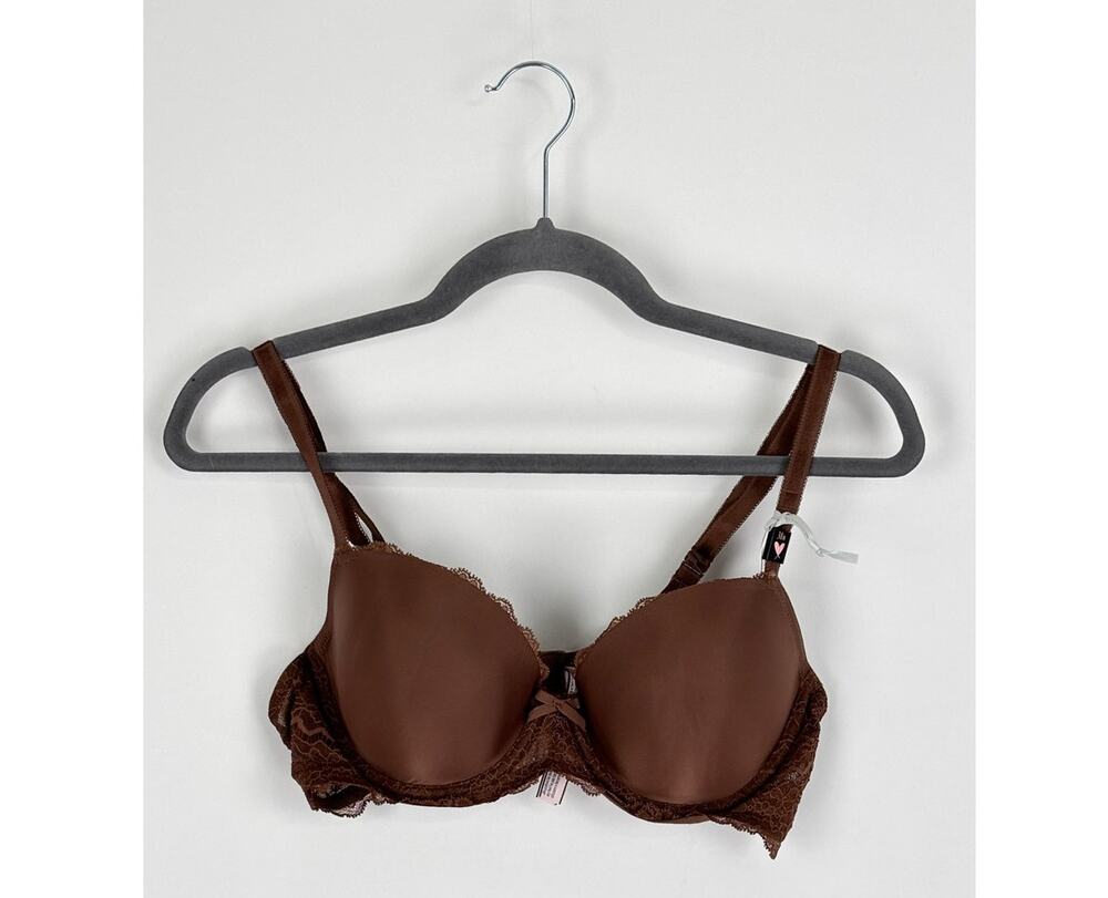 Victorias Secret Smooth Lace Lightly Lined Classic Demi Bra Womens 38B New Brown